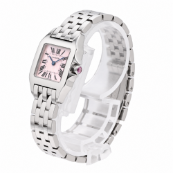 Cartier Santos Demoiselle 20MM W25075Z5 Pink MOP Dial Watch